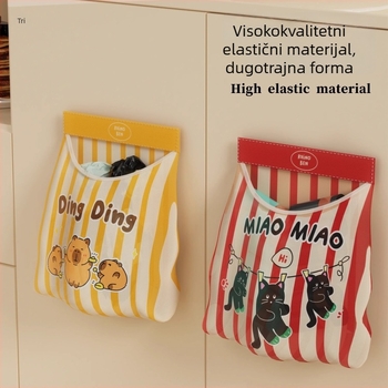 Viseća torba za skladištenje u kuhinji – mrežasti materijal s Velcroom, Višenamjenska, Na zid