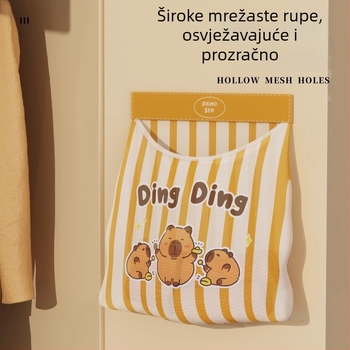 Viseća torba za skladištenje u kuhinji – mrežasti materijal s Velcroom, Višenamjenska, Na zid