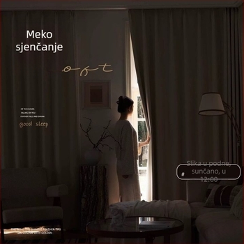 Dvostrane Chenille zavjese za spavaću sobu, potpuno zatamnjenje, francuski krem stil, toplinska stabilizacija za cijeli dom