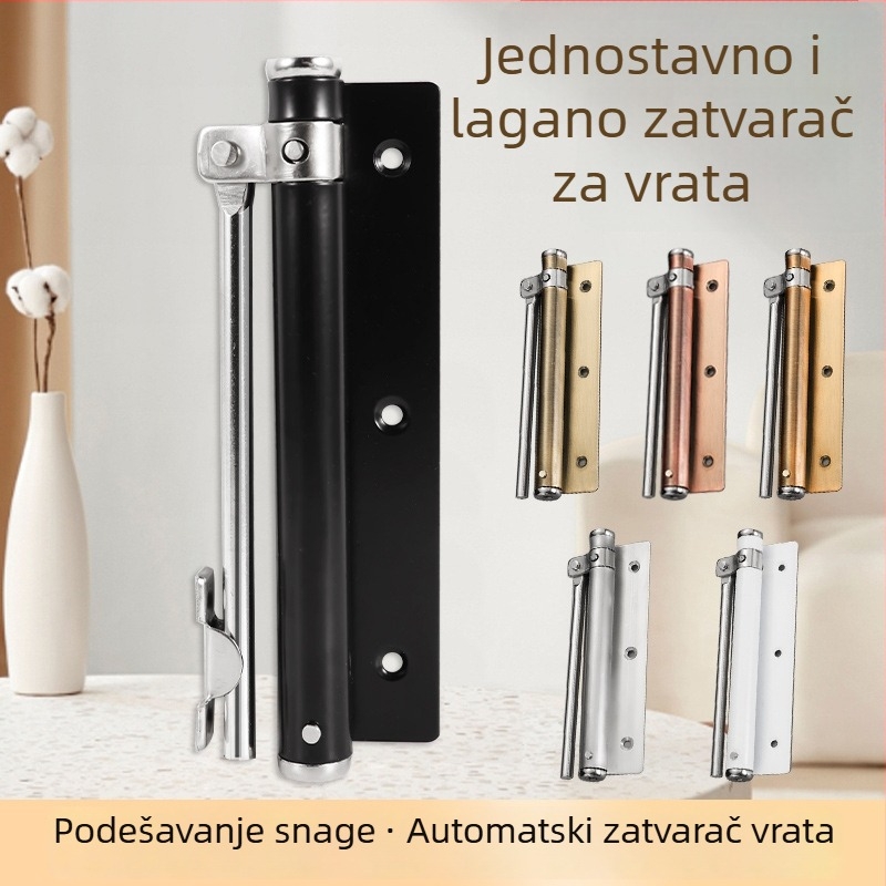 Mehanizam zatvaranja vrata od nehrđajućeg čelika, podesiv, skriven za mrežne i drvene vrata – moderan minimalistički dizajn