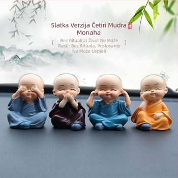 Smola Zen četiri mala redovnika – auto i stolni ukras | moderni stil, dekor, prilagodljivo, ovlaštena privatna marka
