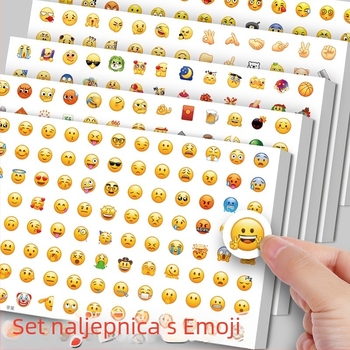 Dječji set naljepnica s emoji | PVC naljepnice za dnevnik s prilagođenim crtežima (Materijal: PVC; Obrada: prilagođeni crteži; Račun: dostupan; Nakon prodaje: 3 jamstva)