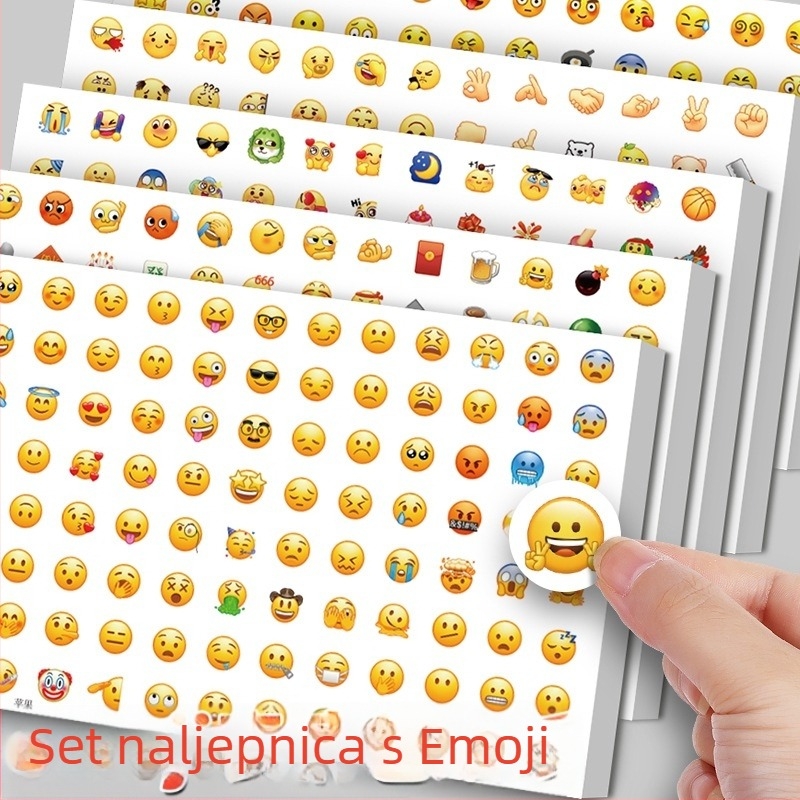 Dječji set naljepnica s emoji | PVC naljepnice za dnevnik s prilagođenim crtežima (Materijal: PVC; Obrada: prilagođeni crteži; Račun: dostupan; Nakon prodaje: 3 jamstva)