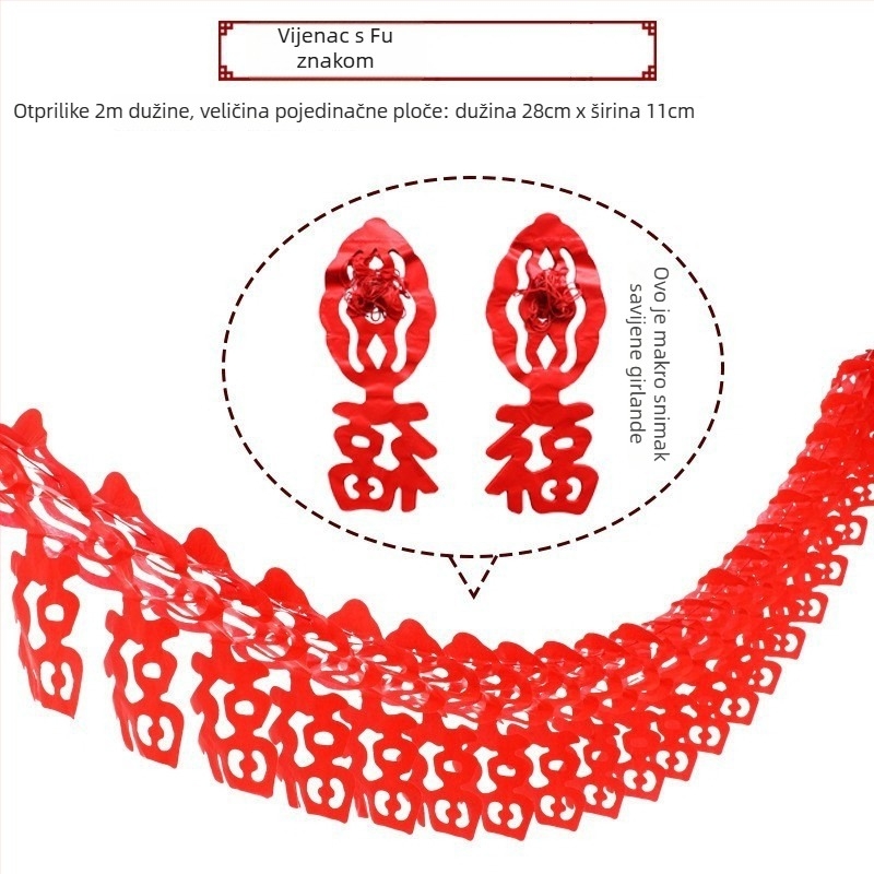 Rekvizit za uređenje prostora – plastični materijal, Tong de feima, za blagdanske dekoracije