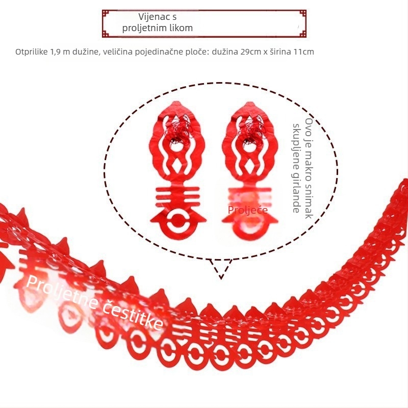 Rekvizit za uređenje prostora – plastični materijal, Tong de feima, za blagdanske dekoracije