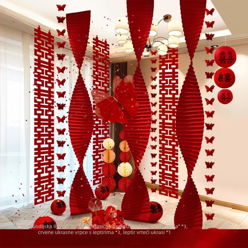 Set dekoracija prostora za vjenčanje — rekviziti od trake, marka Gong Huang, za vjenčanje