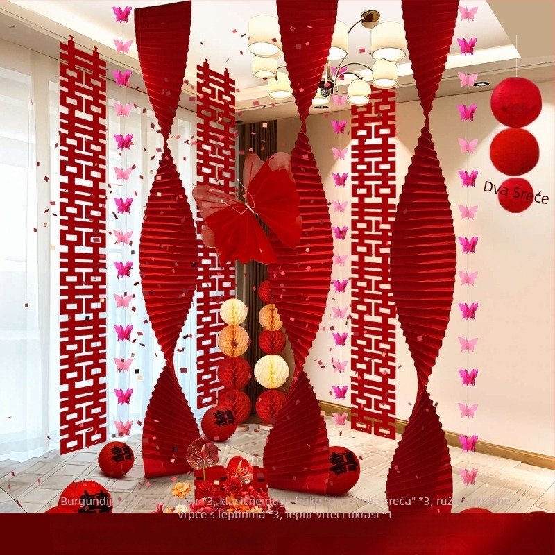 Set dekoracija prostora za vjenčanje — rekviziti od trake, marka Gong Huang, za vjenčanje