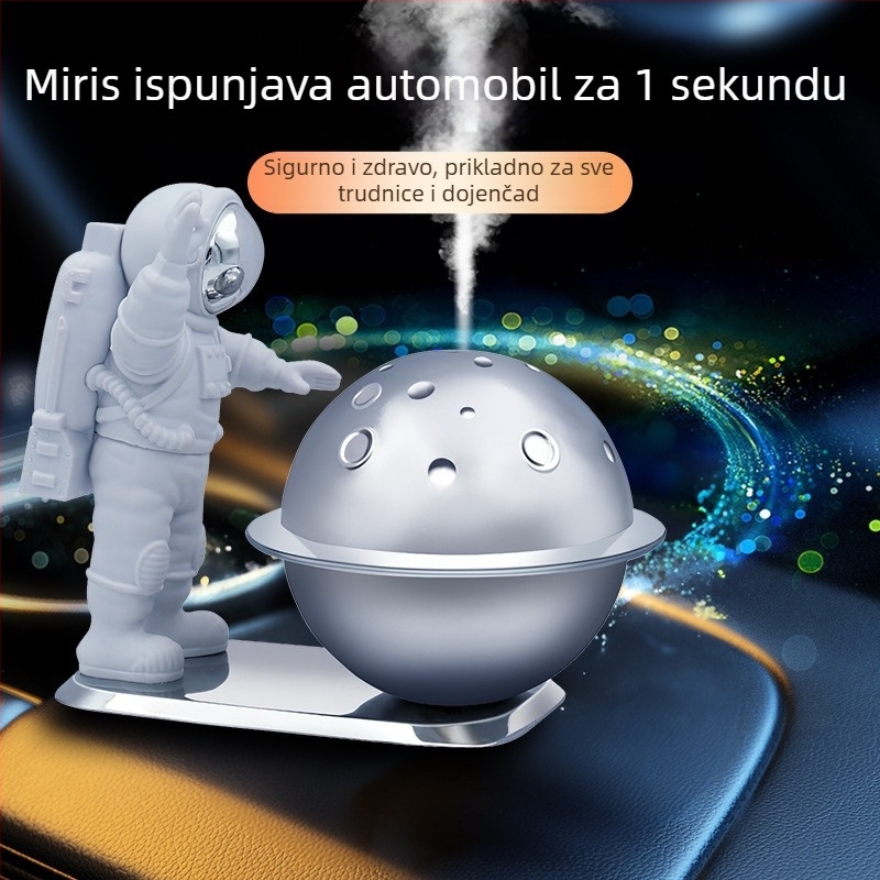 Difuzor mirisa za automobil i uređaj za aromaterapiju s automatskim raspršivanjem, ovlaživačem i ukrasom inspiriranim astronautom