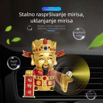 Automobilska aromaterapijska dekoracija s rotirajućim malim ventilatorom i klipom za izlaz zraka; opcije mirisa: ocean, limun, Osmanthus; Neto težina: 100