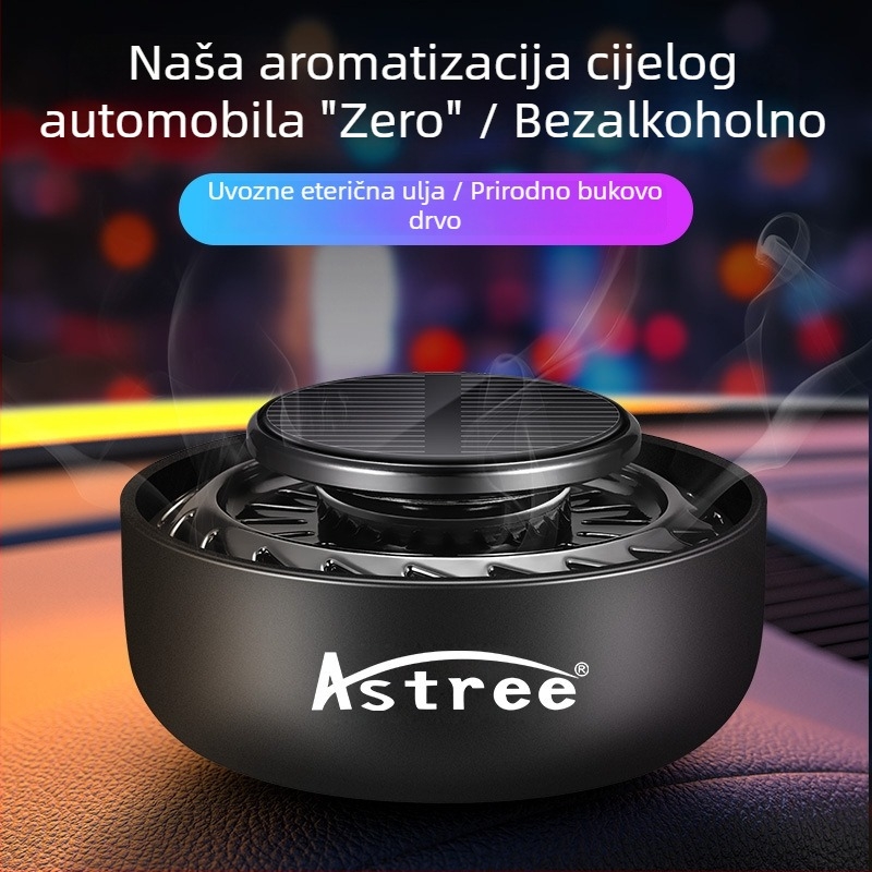 Solarni auto osvježivač zraka – difuzor mirisa za unutrašnjost vozila s galaktičkim svjetlom, uklanja mirise
