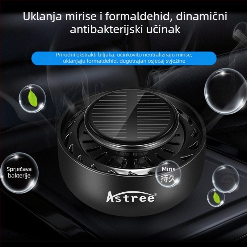 Solarni auto osvježivač zraka – difuzor mirisa za unutrašnjost vozila s galaktičkim svjetlom, uklanja mirise