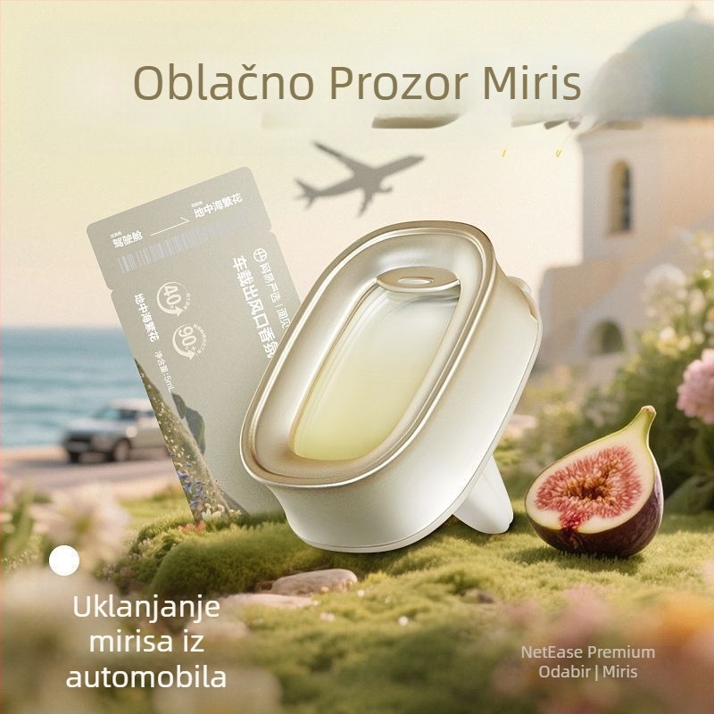 Automobilski parfem s metalnim držačem za zračne otvore; musk chypre / ocean miris; 50–100 ml (isparavanje 1–15 dana)