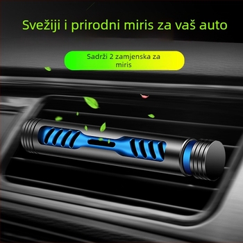 Klip za parfem za automobil – metalni držač parfema, čvrsto jezgro parfema, rotacijska kontrola, cinkova legura, cvjetni miris