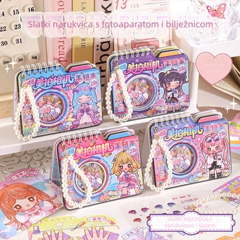 Bilježnica sa slatkim karikaturističkim stilom, spiralnim uvezom i papirnim omotom