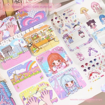 Bilježnica sa slatkim karikaturističkim stilom, spiralnim uvezom i papirnim omotom