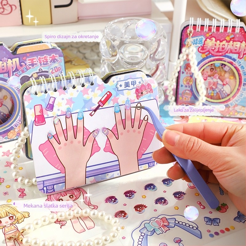 Bilježnica sa slatkim karikaturističkim stilom, spiralnim uvezom i papirnim omotom