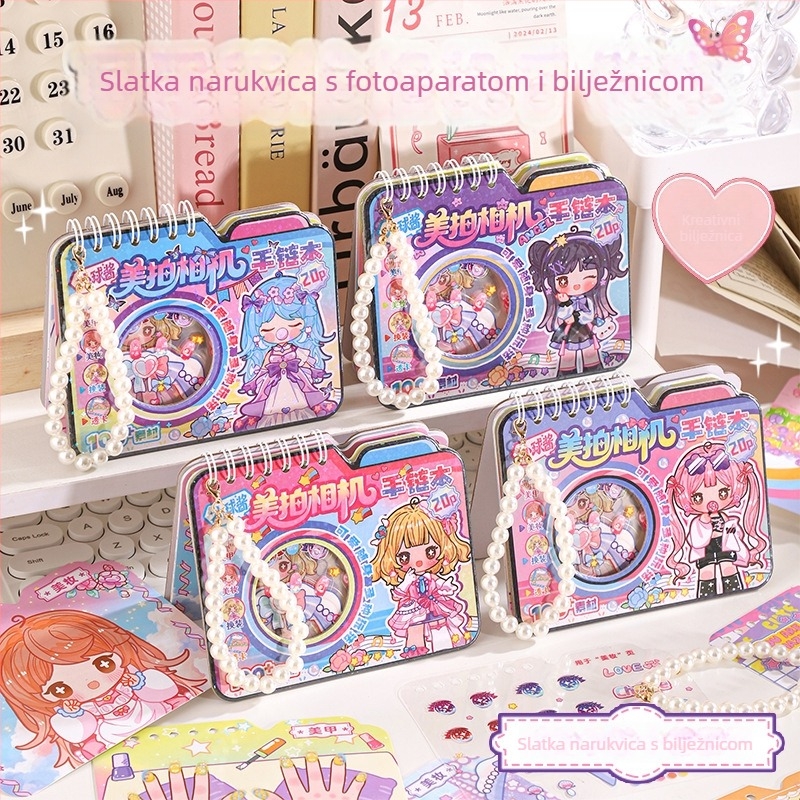 Bilježnica sa slatkim karikaturističkim stilom, spiralnim uvezom i papirnim omotom