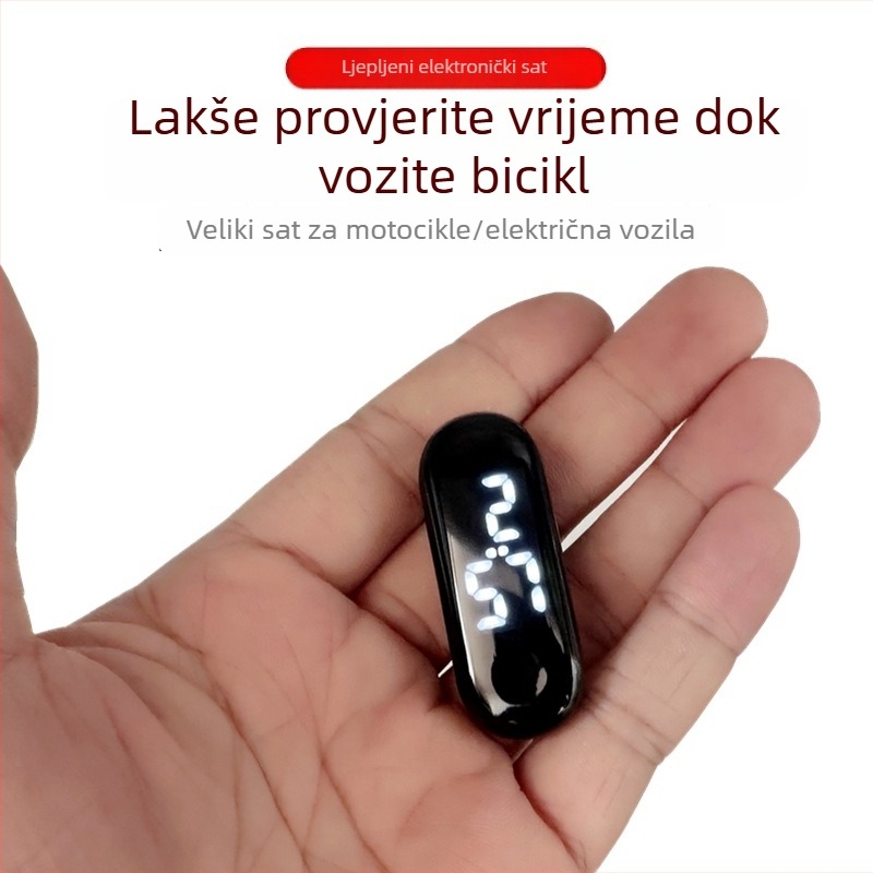Motociklistički digitalni sat za električna vozila | ljepjivi nosač | 24-satni prikaz | model N1
