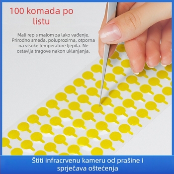 Zaštitni film za prednju i stražnju kameru, antiprašno ljepilo, debelji, otporno na visoke temperature, jedan list s 100 naljepnica