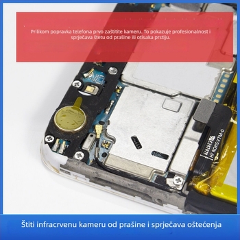 Zaštitni film za prednju i stražnju kameru, antiprašno ljepilo, debelji, otporno na visoke temperature, jedan list s 100 naljepnica