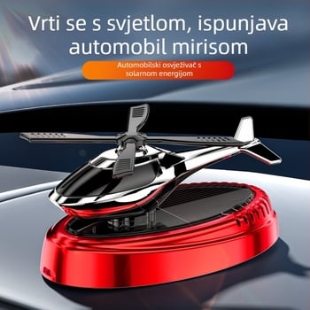 Auto aromaterapijski ukras i držač parfema — solarno napajan rotirajući avion za unutrašnjost, plastika, miris Ocean, neto zapremina ispod 5 ml, isparavanje 1–15 dana