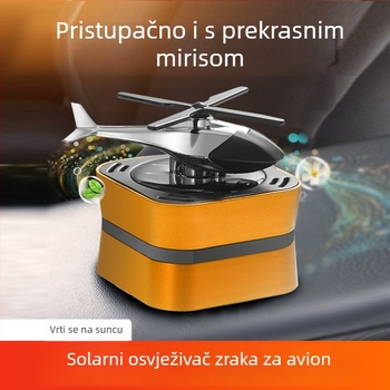 Automobilski osvježivač zraka sa solarnim napajanjem, okretna kvadratna baza i motivom aviona za unutrašnjost automobila