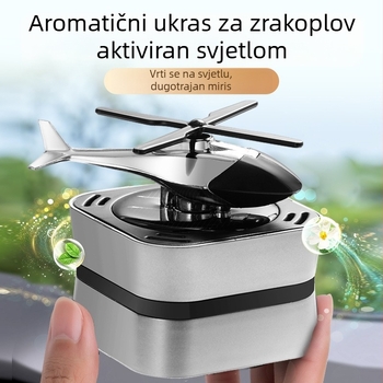 Automobilski osvježivač zraka sa solarnim napajanjem, okretna kvadratna baza i motivom aviona za unutrašnjost automobila