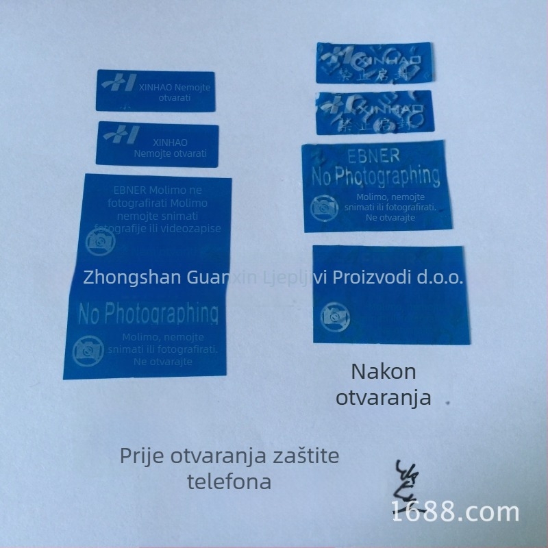 Kružna samoljepljiva etiketa protiv kamere za mobitele, mat film, akrilno otpuštajuće ljepilo, rotacijsko tiskanje