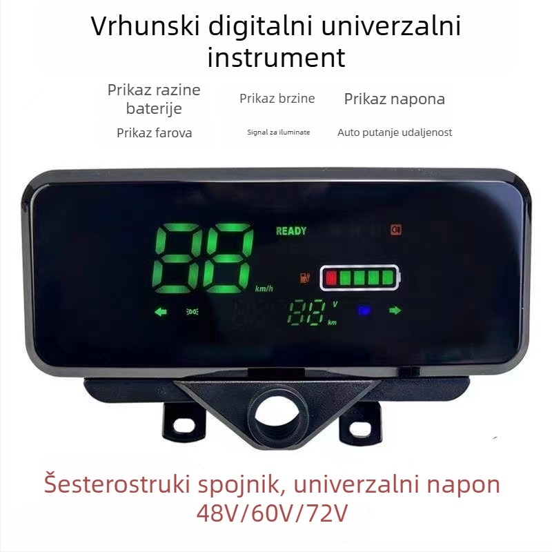Dashboard za električni tricikl – univerzalni LCD instrument panel, digitalno plastično kućište, Xin Chuangling