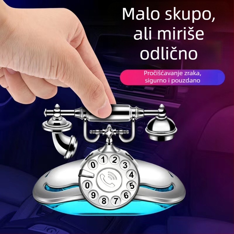 Orvis držač automatskog parfema za sjedalo - matni ABS + staklena boca; 50-100 ml; miris frezije; isparavanje 31-60 dana