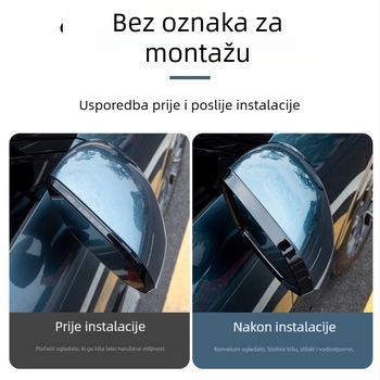 Dodatak za Lynk & Co 900 stražnje ogledalo: kišna zaštitna traka, ABS, ljepilo za ugradnju, paket 1 par