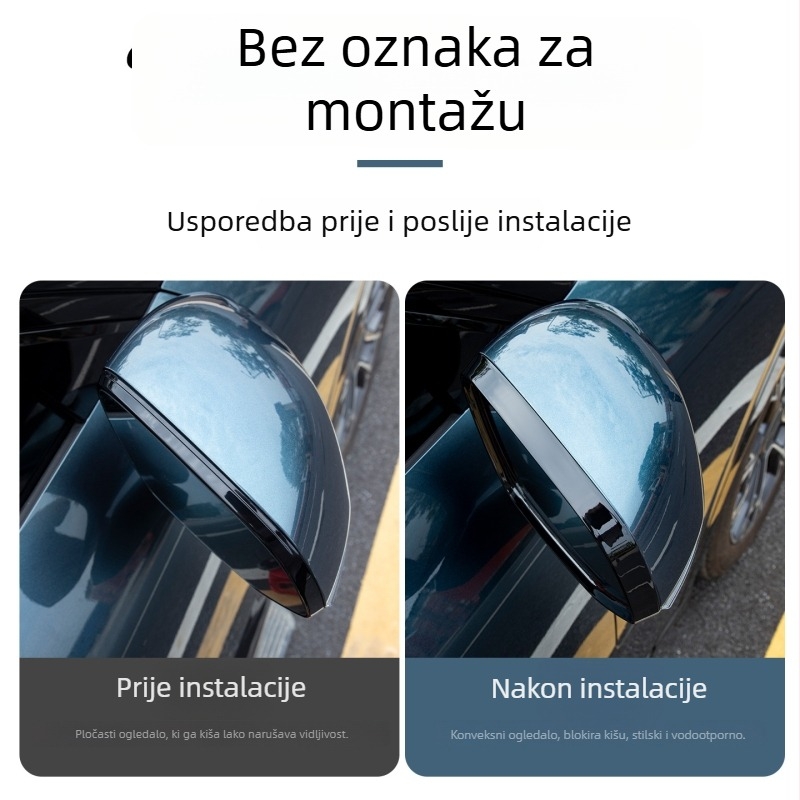 Dodatak za Lynk & Co 900 stražnje ogledalo: kišna zaštitna traka, ABS, ljepilo za ugradnju, paket 1 par