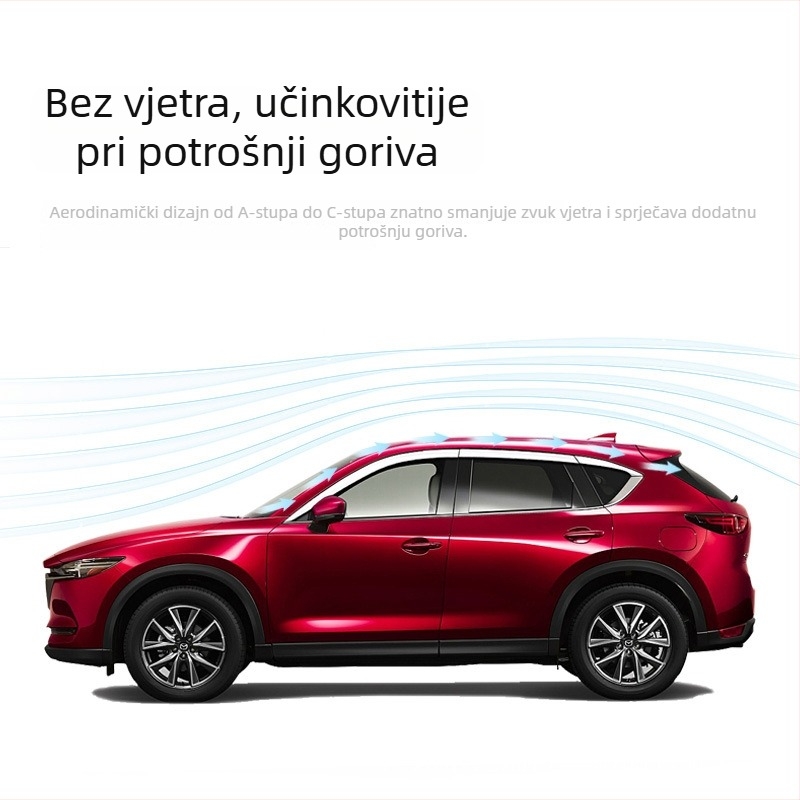 Rain shield s platinskim premazom za Infiniti QX56/QX80 – ABS, samoljepljiva ugradnja, set od 6 komada, kompatibilno s QX56 (2010–2014) i QX80 (2015–).