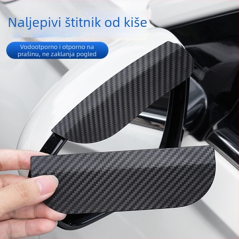 Kišna zaštita za auto retrovizor s teksturom karbonskih vlakana