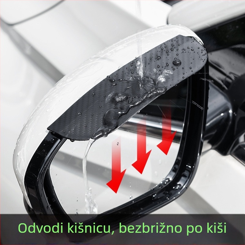 Kišna zaštita za auto retrovizor s teksturom karbonskih vlakana
