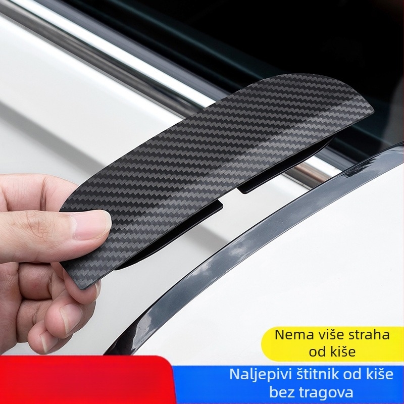 Kišna zaštita za auto retrovizor s teksturom karbonskih vlakana