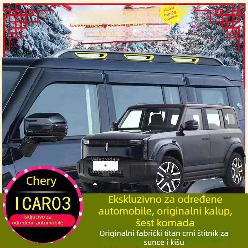 Gumeni kišobran za kišni obrub za Chery ICAR03 V23 i Jaecoo J6 – Vanjski dodatak Anruicheng