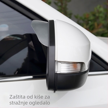 Zaštita od kiše za retrovizor – aluminijska legura, zaštita od sunca, otpornost na deformacije, univerzalna kompatibilnost, ljepilo za ugradnju, paket od 2 komada, šifra proizvoda Dm-104