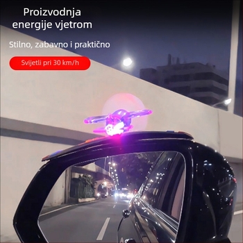 LED retrovizor s rain eyebrow LED osvjetljenjem, PET materijal, za automobile i motocikle