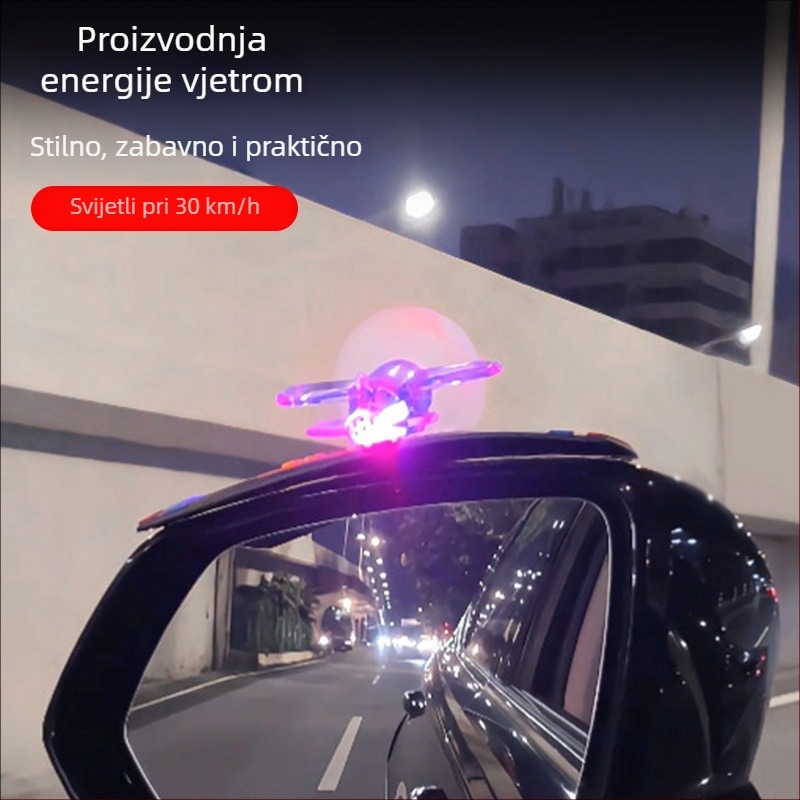 LED retrovizor s rain eyebrow LED osvjetljenjem, PET materijal, za automobile i motocikle