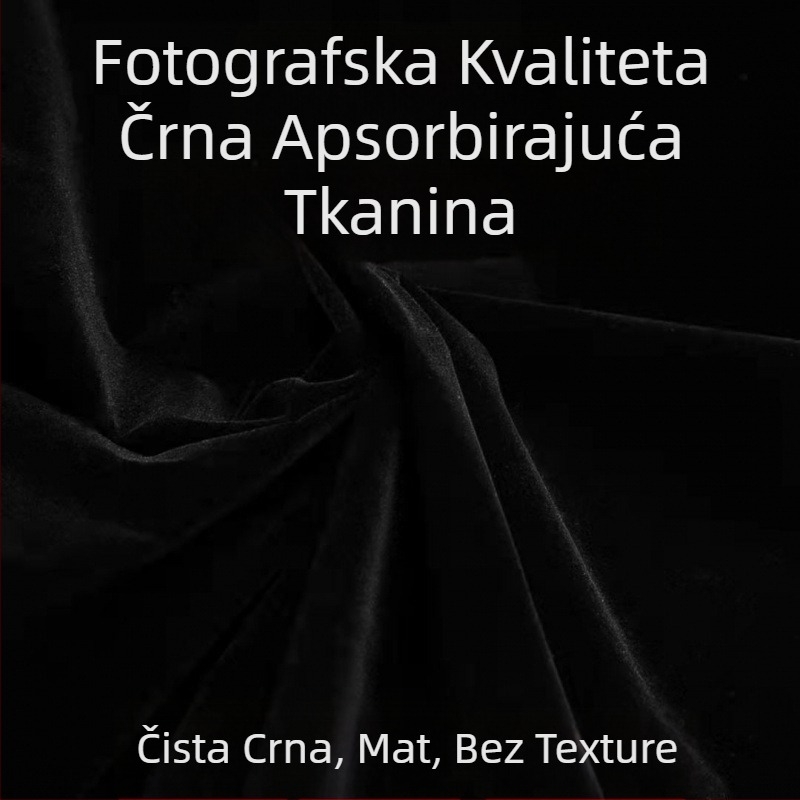 Crna baršunasta pozadinska tkanina za fotografiranje (Materijal: baršun; Vrsta pozadine: tkanina; Upotreba: fotografiranje)
