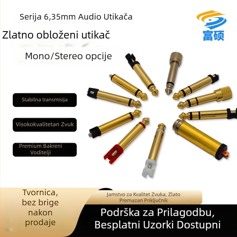 Gitarski mikrofon, mono, čisti bakreni vodnik, 6,35 mm audio/video priključak, Fu Shuo, ROHS, radna temperatura 20–100°C