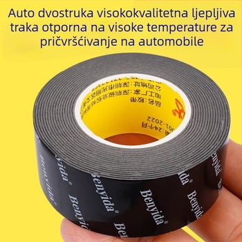 Automobilska dvostruka ljepljiva traka visoke viskoznosti, otporna na visoke temperature, vodootporna, za ugradnju stražnjeg krila, kišnog obrva i stražnje oznake; osnovni materijal: nano-film; marka: Yida.