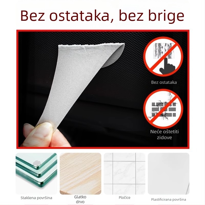 Automobilska dvostruka ljepljiva traka visoke viskoznosti, otporna na visoke temperature, vodootporna, za ugradnju stražnjeg krila, kišnog obrva i stražnje oznake; osnovni materijal: nano-film; marka: Yida.