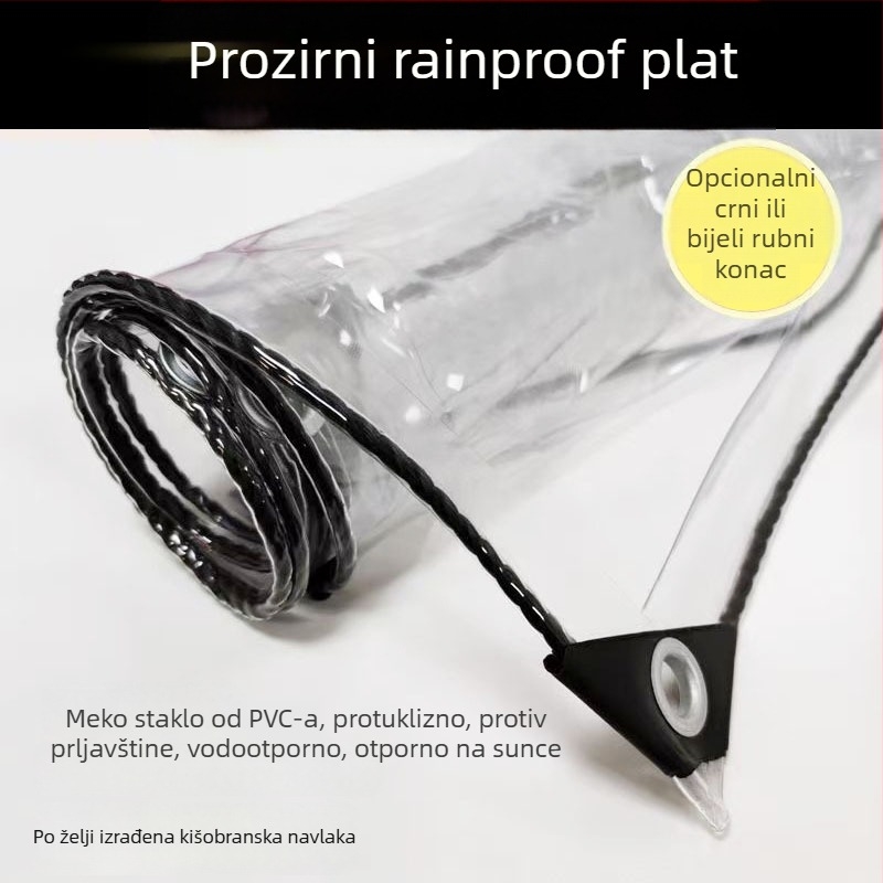 Prozirna PVC cerada – Vodootporna, Zaštita od sunca, Anti-age; Marka: Tianyao Canvas; Porijeklo: Guangdong