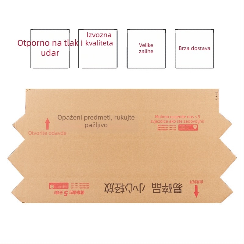 Jingbu petoslojni trokutasti karton, sklopivi karton, od Kraft kartona, debljine 50, ekstra tvrdo