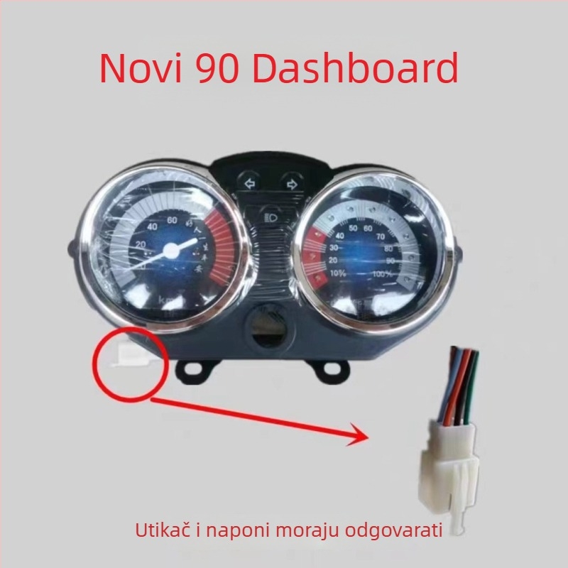 Xinchuangling LCD zaslon instrument ploče za novi električni tricikl 90 – 48V/60V, univerzalni 6-žični priključak