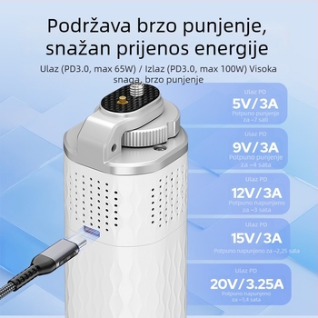 Grip baterija za fotoaparat – 3C certifikacija, LED indikator, prijenosno napajanje za punjenje, kompatibilan s Godox ML100Bi/ML60Bi