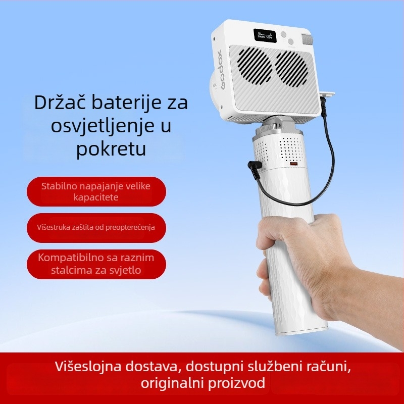 Grip baterija za fotoaparat – 3C certifikacija, LED indikator, prijenosno napajanje za punjenje, kompatibilan s Godox ML100Bi/ML60Bi