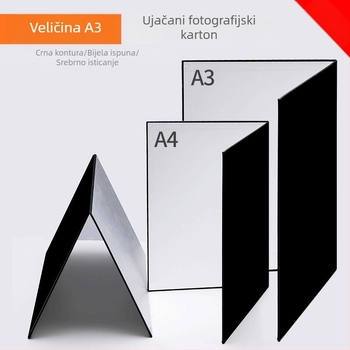 Pozadina za fotografiju - sklopiva, stojeća, debeli karton, apsorpcija svjetla za fotografiju proizvoda